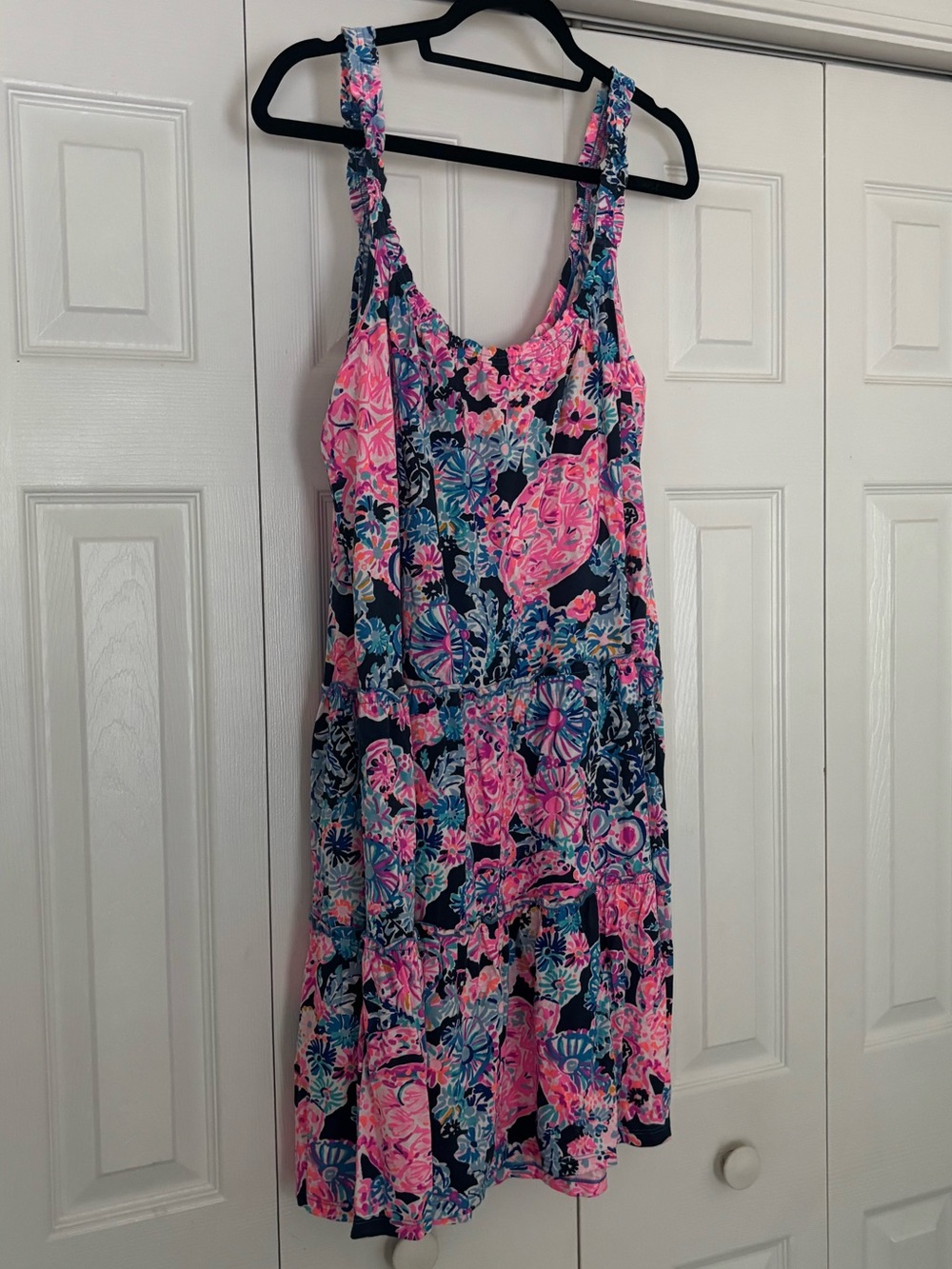 Lilly Pulitzer Loro Swing Dress in “High Tide Navy In Turtle Amazement”